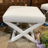 X-Cross Talc Linen BENCH 21w18d19h