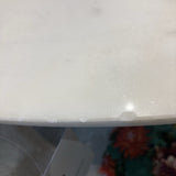 Crate & Barrel Nero Marble Top Pedestal DINING TABLE 48Wx30H