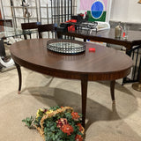Ethan Allen Oval Hathaway w/ Two 22" Leaves DINING TABLE 72w45d30h