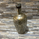 Decorative Antiqued Mercury Glass Bottle GIFT 4.5d11h