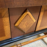 1960s Parquet Inlaid Writing Desk DESKS 52w26d31h