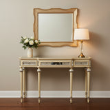 Antiqued 3-Drawer CONSOLE TABLE 54w13d34.5h
