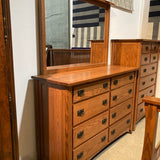 Tall Mission 8-Drawer w/ Mirror DRESSERS/CHESTS 60w21d77h