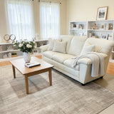 Classic Leather 3-Seat SOFA Ivory 78w31d35h