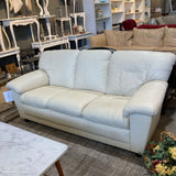 Classic Leather 3-Seat SOFA Ivory 78w31d35h