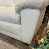 Classic Leather 3-Seat SOFA Ivory 78w31d35h