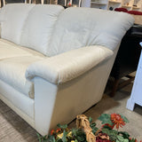 Classic Leather 3-Seat SOFA Ivory 78w31d35h