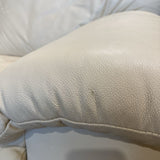 Classic Leather 3-Seat SOFA Ivory 78w31d35h