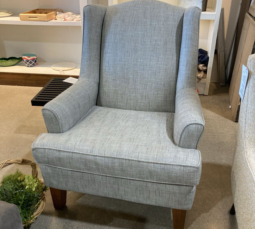 Upholstered Modern Wingback CHAIR 32w31d41h
