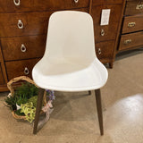 GRONSTA Molded DINING CHAIRS White/Walnut 20.5w19d31h