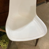 GRONSTA Molded DINING CHAIRS White/Walnut 20.5w19d31h