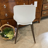 GRONSTA Molded DINING CHAIRS White/Walnut 20.5w19d31h