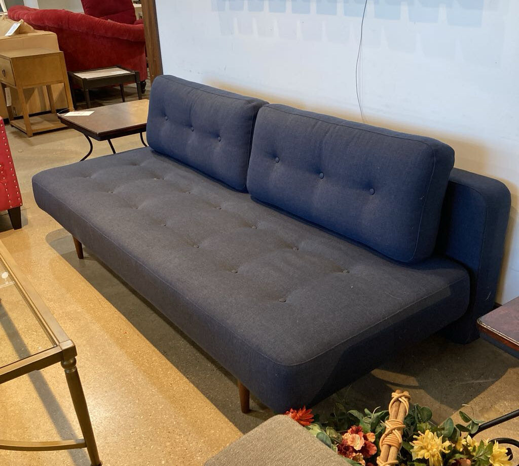 Room & Board Deco Convertible Sleeper SOFA Blue 79w39d32h