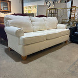 Cochrane Classic Roll-Arm 3-Seat SOFA White 83w34d37h