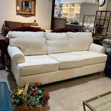 Cochrane Classic Roll-Arm 3-Seat SOFA White 83w34d37h
