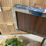 Wood Finish Adjustable Curved Stool BAR/COUNTER STOOL 14w16d32h