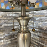 Vintage Pull-Chain w/ Mosaic Shade TABLE LAMP 14d23h