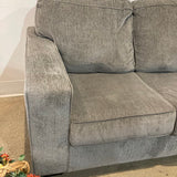 2pc L-Shape Fabric SECTIONAL Gray 110w90d34h