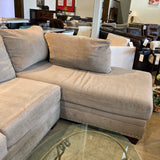Albany Industries Contemporary 2pc Fabric w/ Nailhead Trim SECTIONAL Gray 120w78d32h