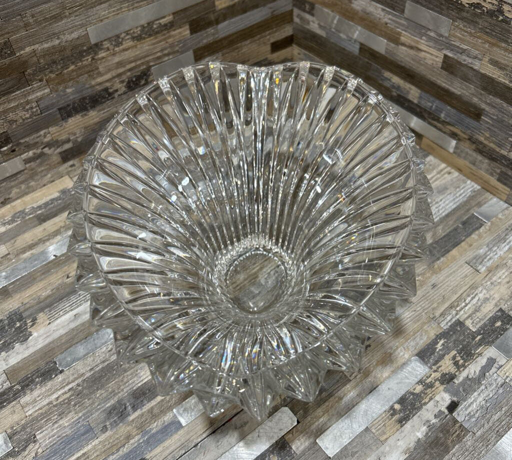 Crystal Leaf Bowl GIFT 12w9d5.5h