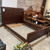 Crate & Barrel Solid Wood Slatted Queen BEDS 63w85d47h