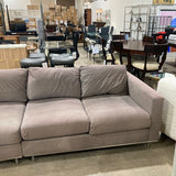 Weiman Fine Custom 2-Piece Angled End SECTIONAL Grey 124Wx55Dx26H