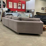 Weiman Fine Custom 2-Piece Angled End SECTIONAL Grey 124Wx55Dx26H