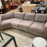 Weiman Fine Custom 2-Piece Angled End SECTIONAL Grey 124Wx55Dx26H