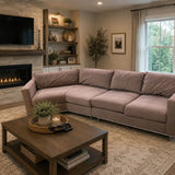 Weiman Fine Custom 2-Piece Angled End SECTIONAL Grey 124Wx55Dx26H