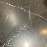 Modern Rectangular Marble Top & Steel Base DINING TABLE 79w35.5d30h