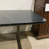 Modern Rectangular Marble Top & Steel Base DINING TABLE 79w35.5d30h