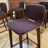 Team 7 Austrian Custom Ark Walnut Base BAR/COUNTER STOOL Eggplant 15Wx16Dx35H