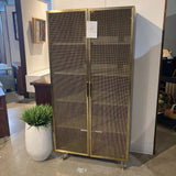 CB2 Trace Brass Wire Bookcase BOOK SHELF 34w18d68.5h