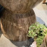 Arhaus Sculptural Stone Accent Table END/SIDE TABLE 16d18h