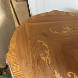 French Louis XV Carved Oval Accent Table FURNITURE 32w23d30h