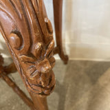 French Louis XV Carved Oval Accent Table FURNITURE 32w23d30h