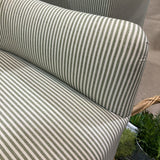 Lulu and Georgia Astoria Sculptural Upholstered DINING CHAIRS Olive Stripe 24w27d36h