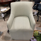 Lulu and Georgia Astoria Sculptural Upholstered DINING CHAIRS Olive Stripe 24w27d36h
