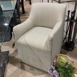 Lulu and Georgia Astoria Sculptural Upholstered DINING CHAIRS Olive Stripe 24w27d36h