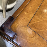 Weiman Campaign Style Square Wood 1-Low Drawer SIDE TABLE 24Wx21H