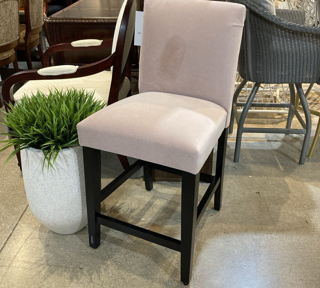 The Inside Blush Classic Velvet Upholstered Counter BAR/COUNTER STOOL 19w20d39h