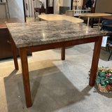 Faux Stone Top Counter Height Table DINING TABLE 47w47d36h