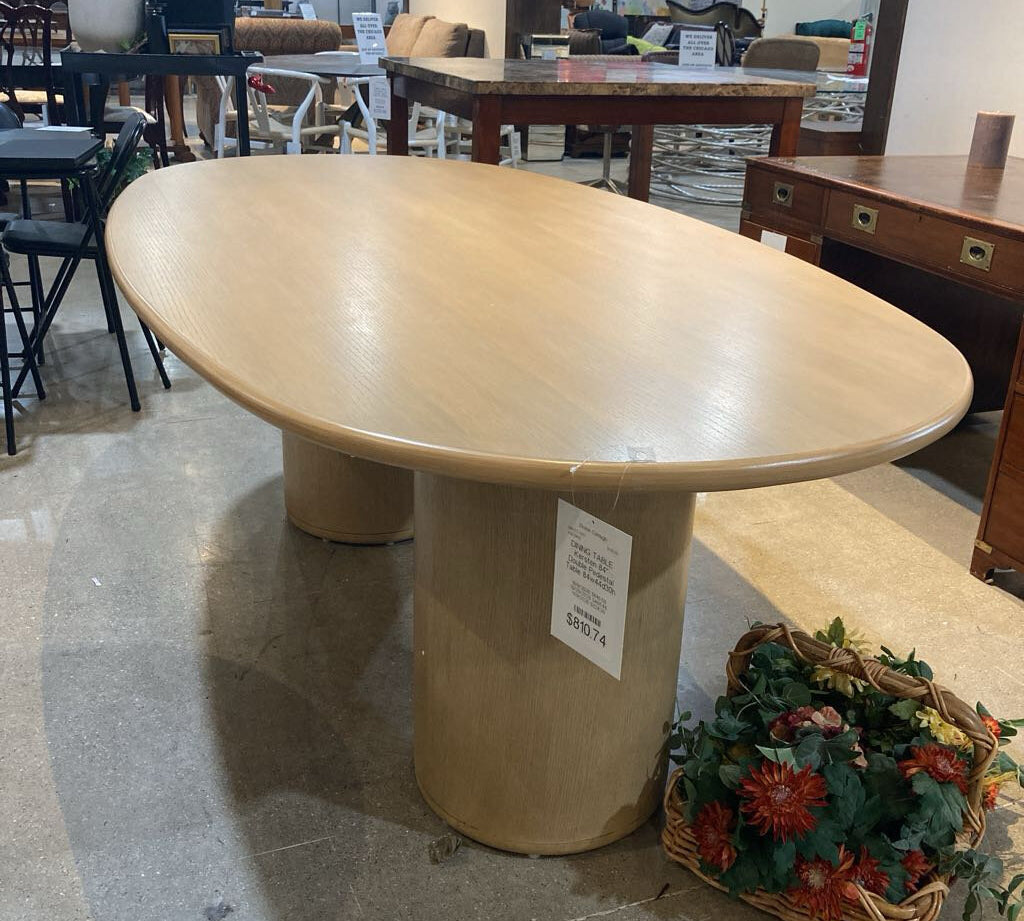 Kersten 84" Double Pedestal Table DINING TABLE 84w44d30h