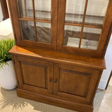 Walter E. Smithe Two Piece Lighted Display Cabinet CABINET 35w17d87h