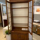 Walter E. Smithe Two Piece Lighted Display Cabinet CABINET 35w17d87h