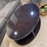 Oval 2-Tier High Polish Finish COFFEE/COCKTAIL TABLE 54Wx36Dx18H
