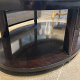 Oval 2-Tier High Polish Finish COFFEE/COCKTAIL TABLE 54Wx36Dx18H