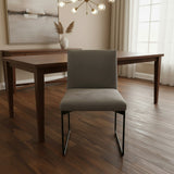 Calligaris Gala Plush DINING CHAIRS Grey 19Wx23Dx33H