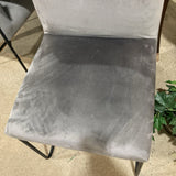 Calligaris Gala Plush DINING CHAIRS Grey 19Wx23Dx33H