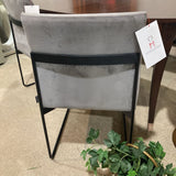 Calligaris Gala Plush DINING CHAIRS Grey 19Wx23Dx33H